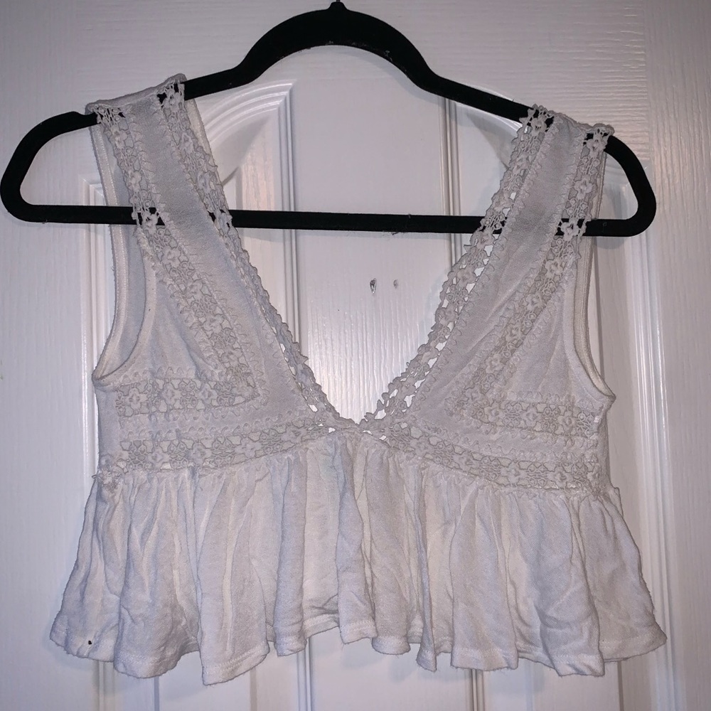 Kimchi Blue white crop top